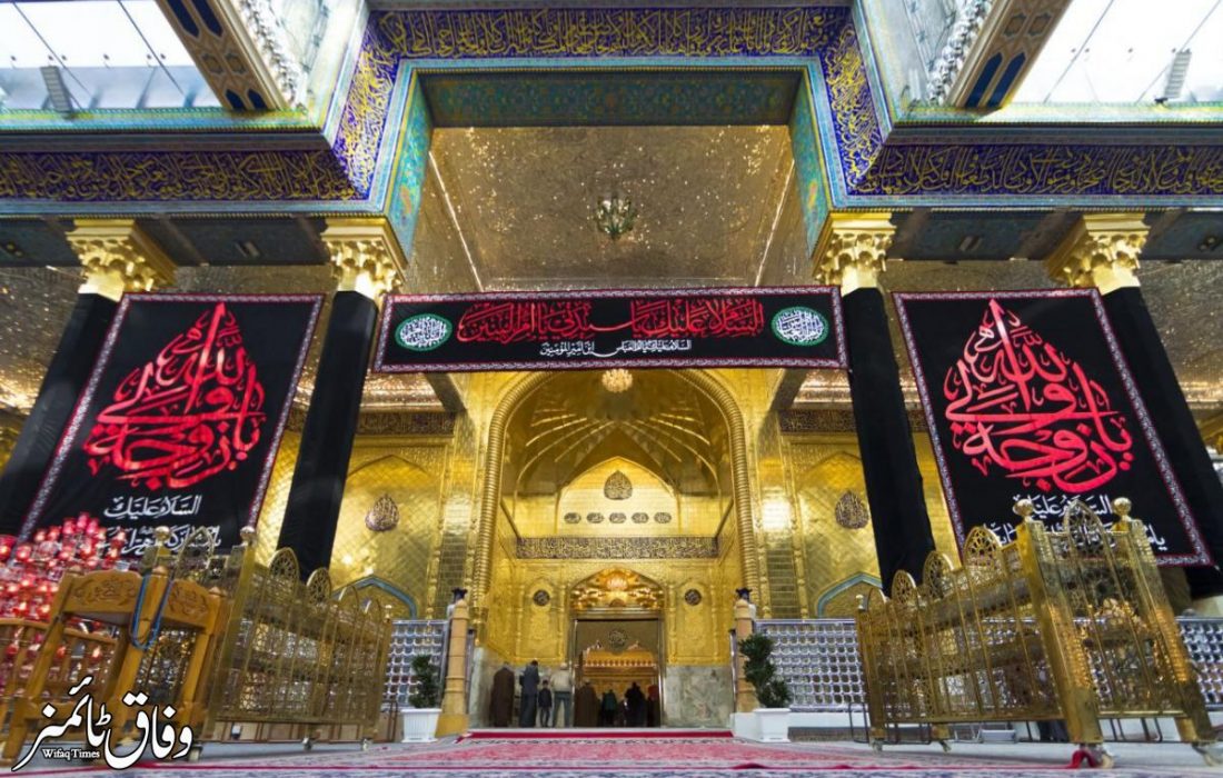 شہادت حضرت ام البنین (س) کی مناسبت سے حرم حضرت عباسؑ سیاہ پوش+تصاویر