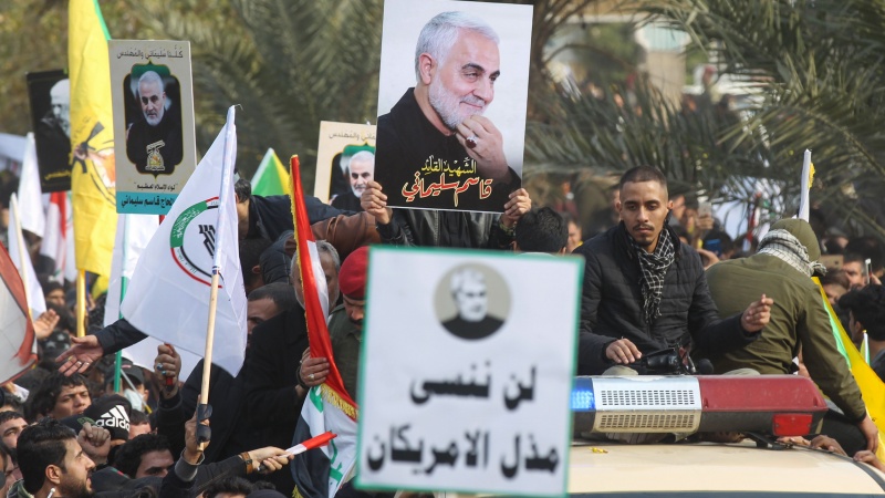 شہید سلیمانی اور شہید ابو مہدی کے مشن کو جاری رکھیں گے، عراقی عوام