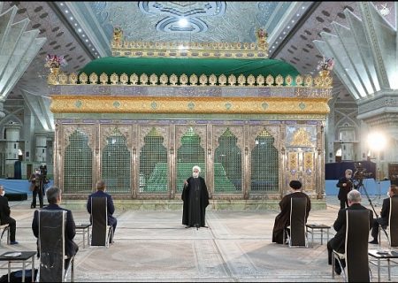 ایرانی صدر اور کابینہ کے اراکین کا امام خمینی (رح) سے تجدید عہد+تصاویر