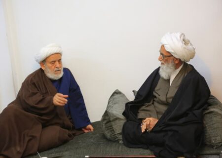 معروف ایرانی خطیب شیخ حسین انصاریان کی آیت اللہ العظمی بشیر نجفی سے ملاقات