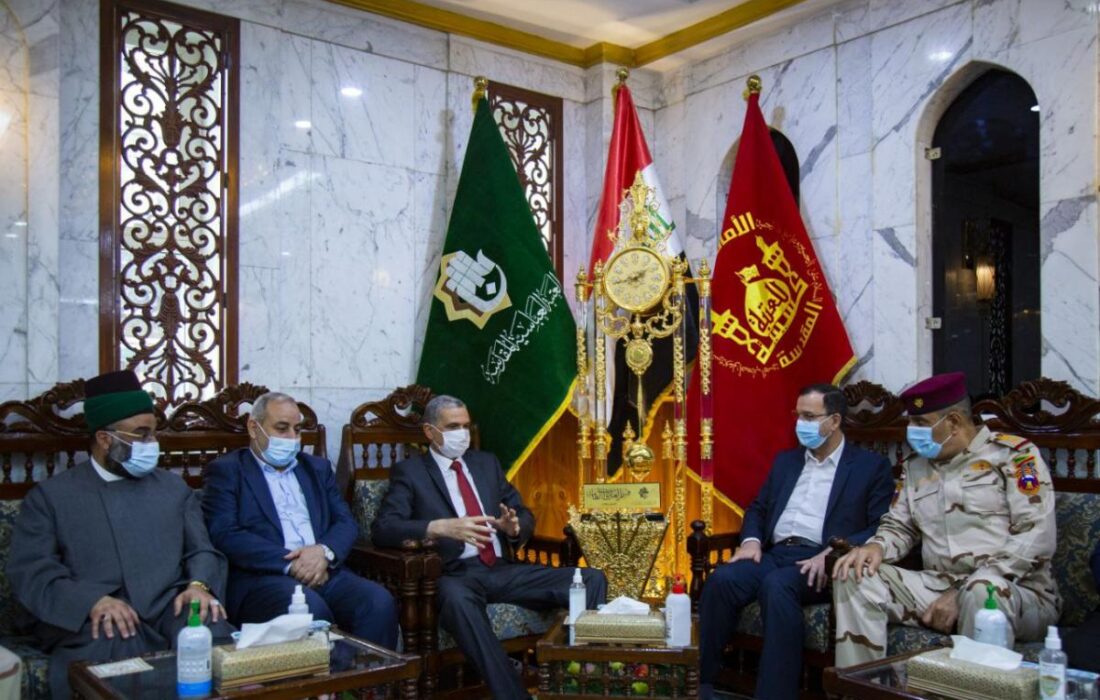 عراقی وزیر داخلہ کی روضہ مبارک حضرت عباسؑ میں حاضری