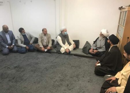 وفاقی وزیر برائے مذہبی امور کا دورہ کربلا اور آیت اللہ بشیر نجفی سے ملاقات