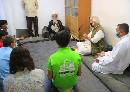 پاکستانی زائرین کے ایک وفد کی آیت اللہ العظمیٰ حافظ بشیر نجفی سے ملاقات