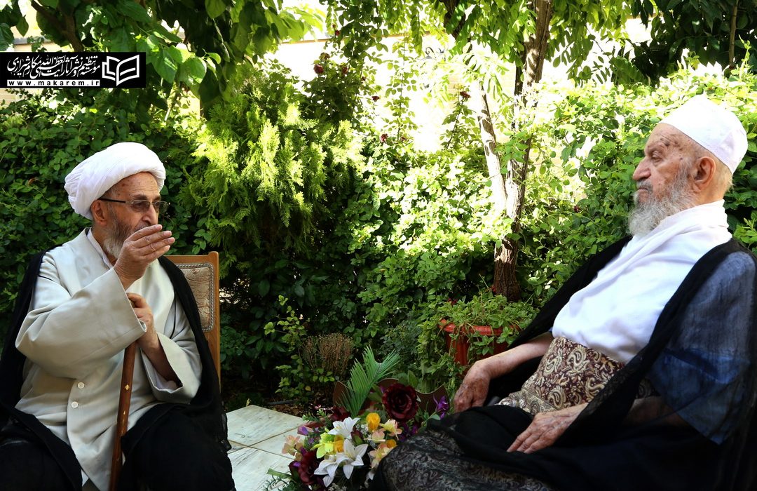 آیات عظام مکارم شیرازی اور جعفر سبحانی کی خصوصی ملاقات+تصاویر