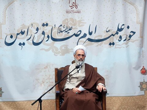 آیۃ الله اعرافی کا شہرِ ورامین میں ہفتۂ بسیج کی مناسبت سے طلباء اور علماء کے اجتماع سے خطاب