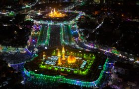 خصوصی فضائی تصاویر: کربلا مقدسہ میں نیمہ شعبان کی رات