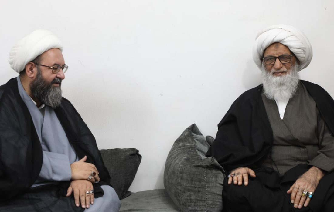 مدرسہ معصومینؑ کراچی کے مدیر کی آیت اللہ العظمیٰ حافظ بشیر نجفی سے ملاقات