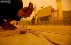 خاکی طوفان کے دوران حرم مطہر حضرت امام حسین علیہ السلام کے مناظر