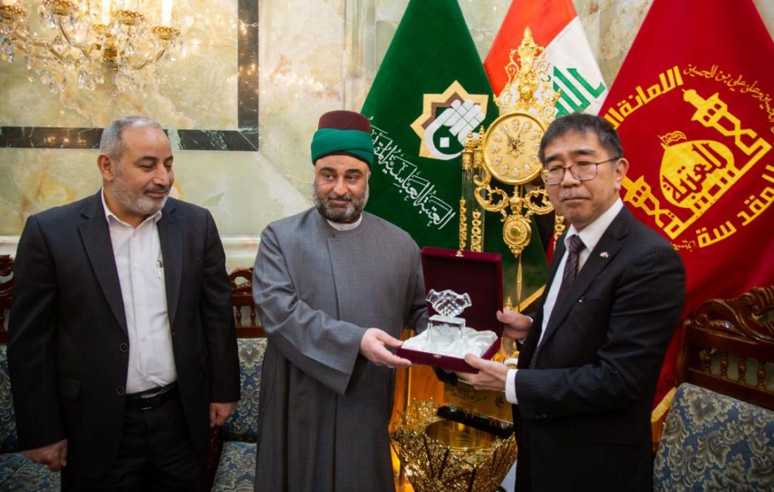عراق میں جاپان کے سفیر: روضہ مبارک حضرت عباس (ع) کےمنصوبے بے حد متاثرکن ہیں