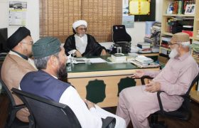 علامہ شبیر حسن میثمی سے جماعت اسلامی کے رہنما اسد اللہ بھٹو کی ملاقات، باہمی دلچسپی کے امور پر تبادلہ خیال