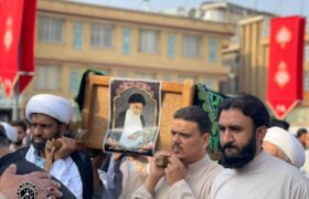 تصویری رپورٹ| علامہ ابوالحسن نقوی کی حرم حضرت معصومہ قم میں نماز جنازہ ادا کر دی گئی
