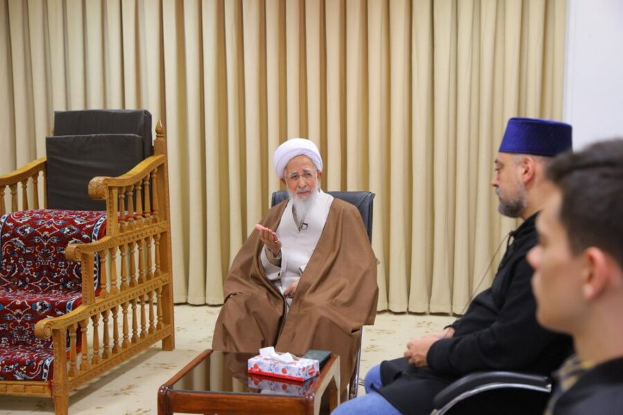 روسی مفتی اعظم کی آیۃ اللہ العظمی جوادی آملی سے ملاقات