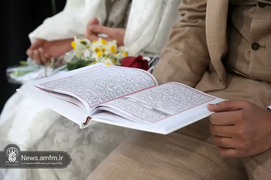حرم حضرت معصومہ (س) میں 100 نوجوان جوڑوں کی مشترکہ زندگی کا آغاز + تصاویر