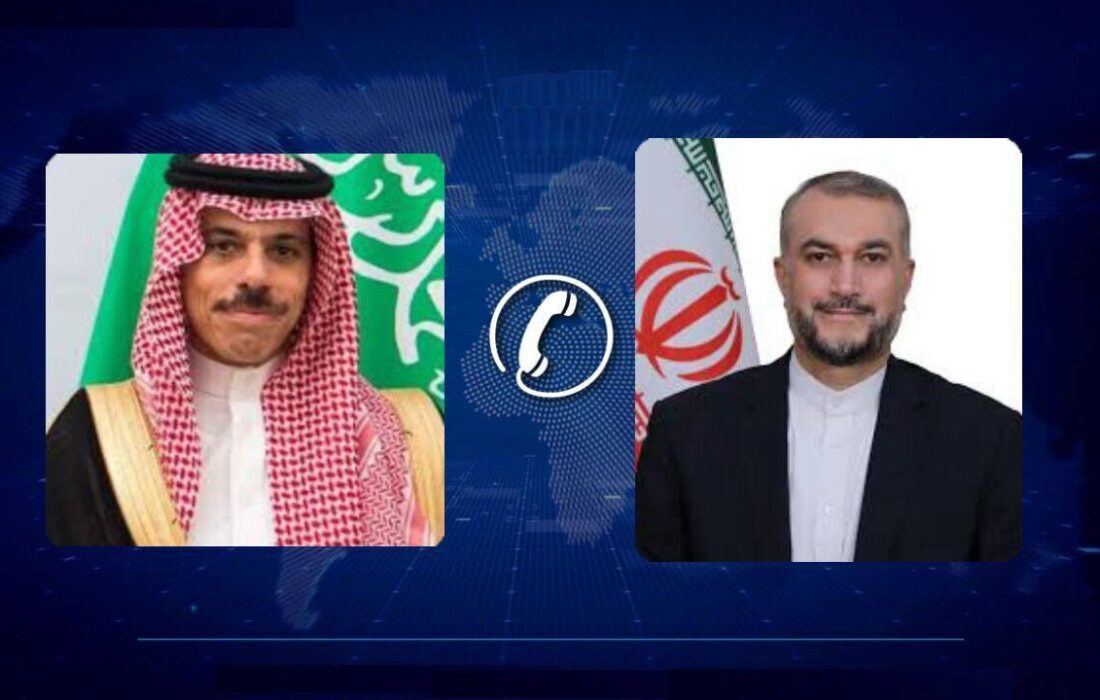 ایران اور سعودی عرب کے وزرائے خارجہ کا دو طرفہ تعلقات پر تبادلہ خیال