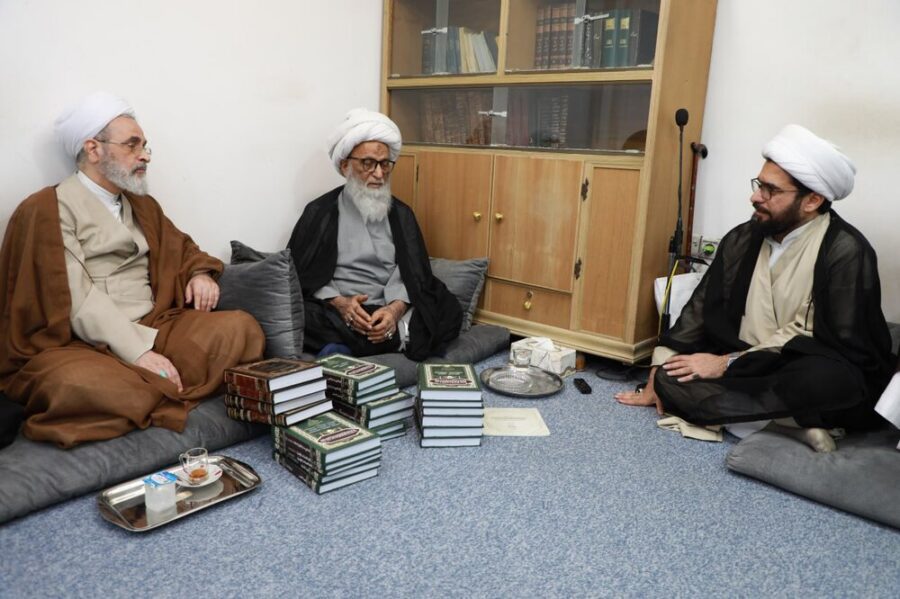 آیت اللہ اعرافی کی نجف اشرف میں آیت اللہ بشیر حسین نجفی سے ملاقات