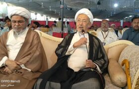 شیعہ علماء کونسل پاکستان ، تنظیمی اجلاس سے علامہ محمد جمعہ اسدی خطاب کرتے ہوئے