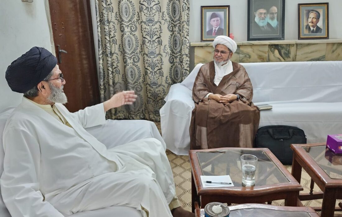 قائد ملت جعفریہ پاکستان سے علامہ شبیر حسن میثمی کی ملاقات