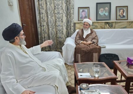 قائد ملت جعفریہ پاکستان سے علامہ شبیر حسن میثمی کی ملاقات
