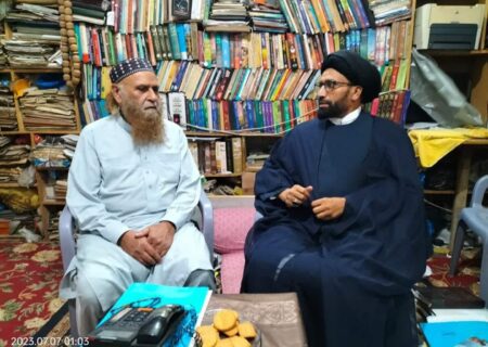 مدیر دفتر و نمائندہ قائد قم ڈاکٹر علامہ سید ظفر علی شاہ نقوی کی شیعہ علما کونسل پاکستان کے مرکزی ڈپٹی سیکرٹری جنرل جناب مظفر علی آخونزادہ سےملاقات