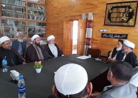 علماءِ نگر کے وفد کی حجت الاسلام  شیخ محمد حسن جعفری و انجمنِ امامیہ بلتستان کے اراکین سے ملاقات