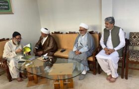 علامہ ڈاکٹر شبیر حسن میثمی کی مفسّر قرآن علامہ شیخ محسن علی نجفی سے ملاقات