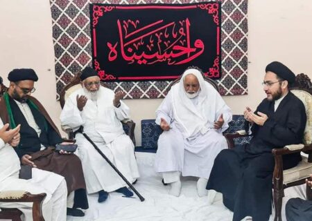 حضرت آیت اللہ حافظ سید ریاض حسین نجفی کی کراچی میں علامہ سید شہنشاہ حسین نقوی سے پر ملاقات