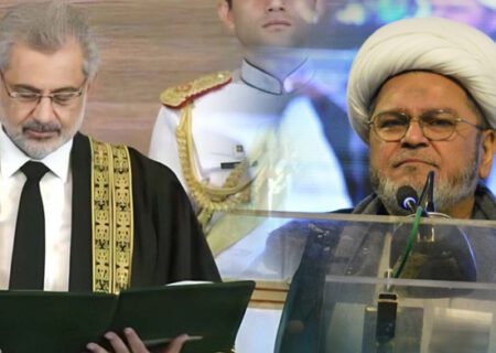 جسٹس قاضی فائز عیسیٰ کو بطور چیف جسٹس مبارکباد پیش کرتے ہیں علامہ شبیر حسن میثمی