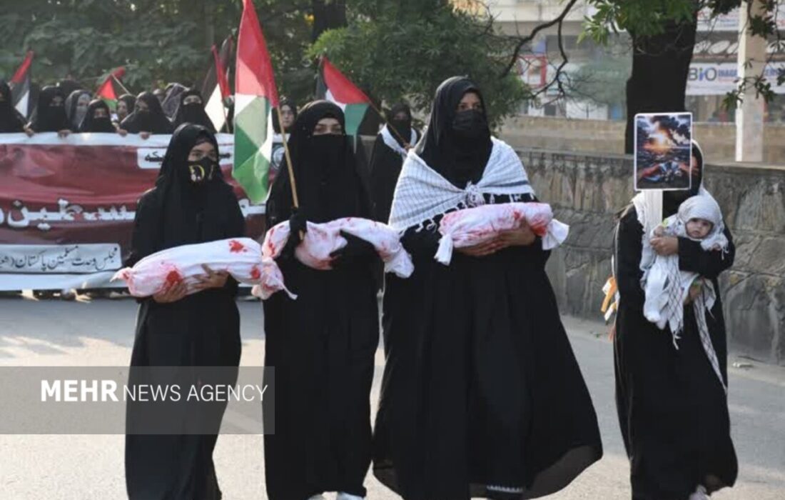 اسلام آباد میں بچوں اور خواتین کی حمایت مظلومین فلسطین ریلی