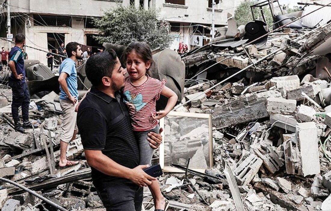 اسرائیلی بمباری میں ابتک 2750 فلسطینی شہید؛ 1030 بچے شامل، 10 لاکھ بے گھر