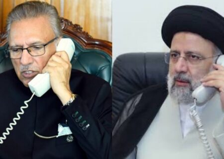 ایران اور پاکستان کے صدور کی ٹیلیفونی گفتگو، فلسطینیوں کے خلاف وحشیانہ صیہونی جرائم بند کرانے پر زور