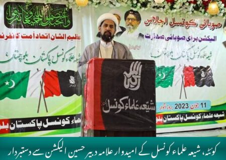 شیعہ علماء کونسل کے امیدوار علامہ دبیر حسین کا الیکشن نہ لڑنے کا فیصلہ