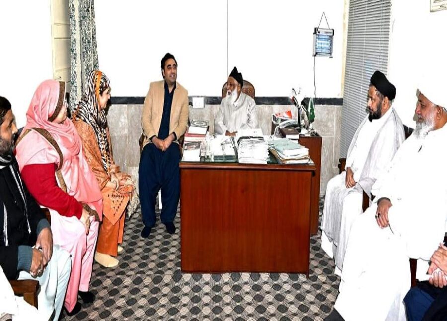 صدر وفاق المدارس الشیعہ آیت اللہ حافظ ریاض نجفی سے بلاول بھٹو زرداری کی ملاقات