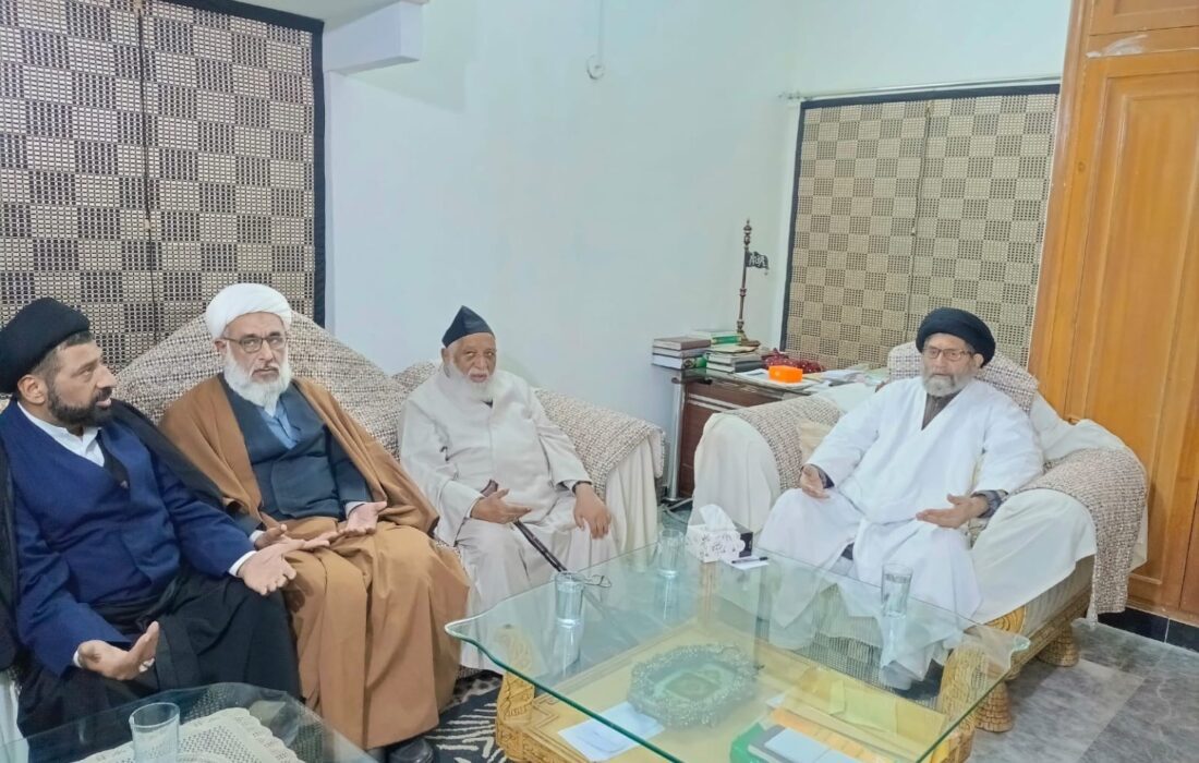 قائد ملت جعفریہ پاکستان سے آیت اللہ حافظ ریاض حسین نجفی کی وفد کے ہمراہ ملاقات