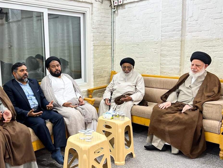 حضرت آیت اللہ حافظ سید ریاض حسین نجفی کی سماحة السید جعفر الحکیم اور سماحة السید محمد حسین الحکیم سے ملاقات