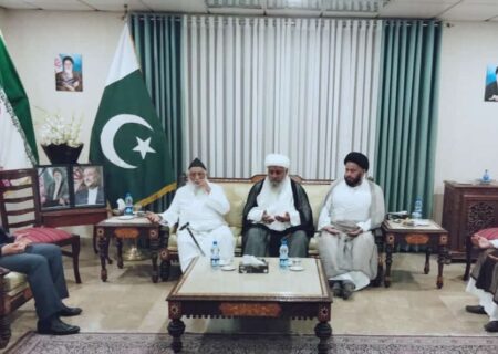 آیت اللہ حافظ ریاض نجفی کی قیادت میں وفد کی ایرانی سفیر رضا امیر ی مقدم سے ملاقات، ابراہیم رئیسی کی شہادت پر اظہار تعزیت