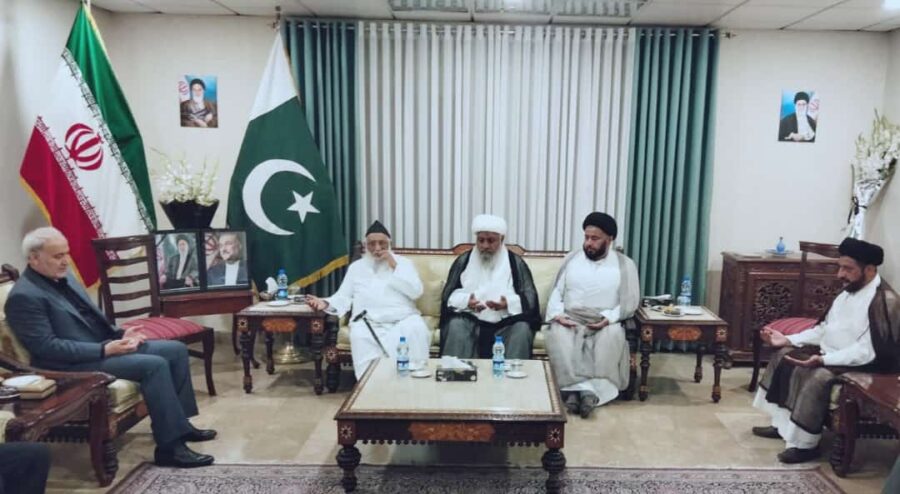 آیت اللہ حافظ ریاض نجفی کی قیادت میں وفد کی ایرانی سفیر رضا امیر ی مقدم سے ملاقات، ابراہیم رئیسی کی شہادت پر اظہار تعزیت