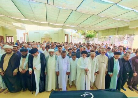 علامہ شبیر حسن میثمی کے بھائی کی نماز جنازہ/  مذہبی، قومی و ملی شخصیات کی شرکت