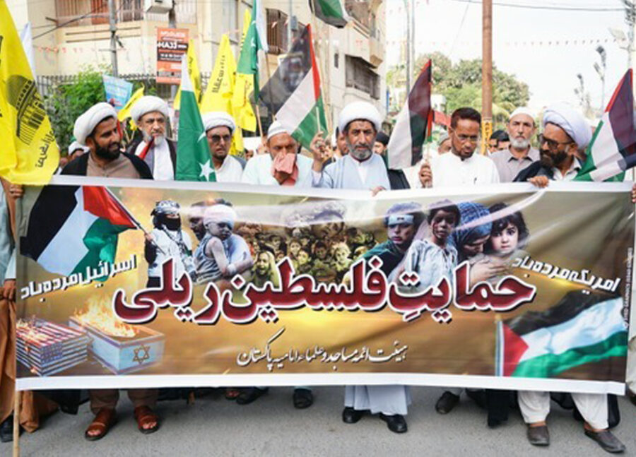 کراچی، ہیئت آئمہ مساجد کی ’’حمایت فلسطین ریلی‘‘