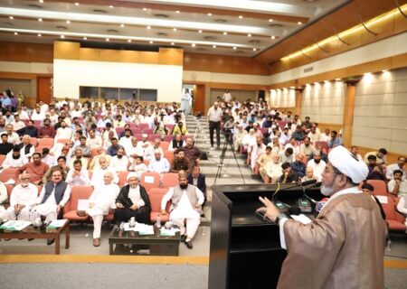 علامہ شبیر حسن میثمی کی جماعت اہل حرم پاکستان کی جانب سے منعقدہ محرم الحرام سے قبل “اتحاد امت کانفرنس” میں شرکت اور خطاب‎