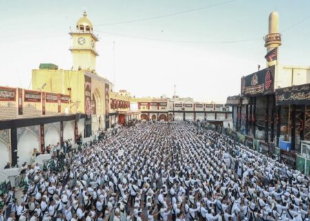 سامرا سے اربعین واک کا آغاز ، انجمن ’بنی عامر‘ کربلا کی جانب پیدل روانہ