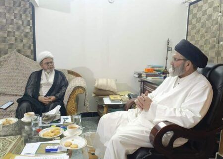 قائد ملت جعفریہ پاکستان سے سیکرٹری جنرل علامہ شبیر حسن میثمی کی اہم ملاقات‎
