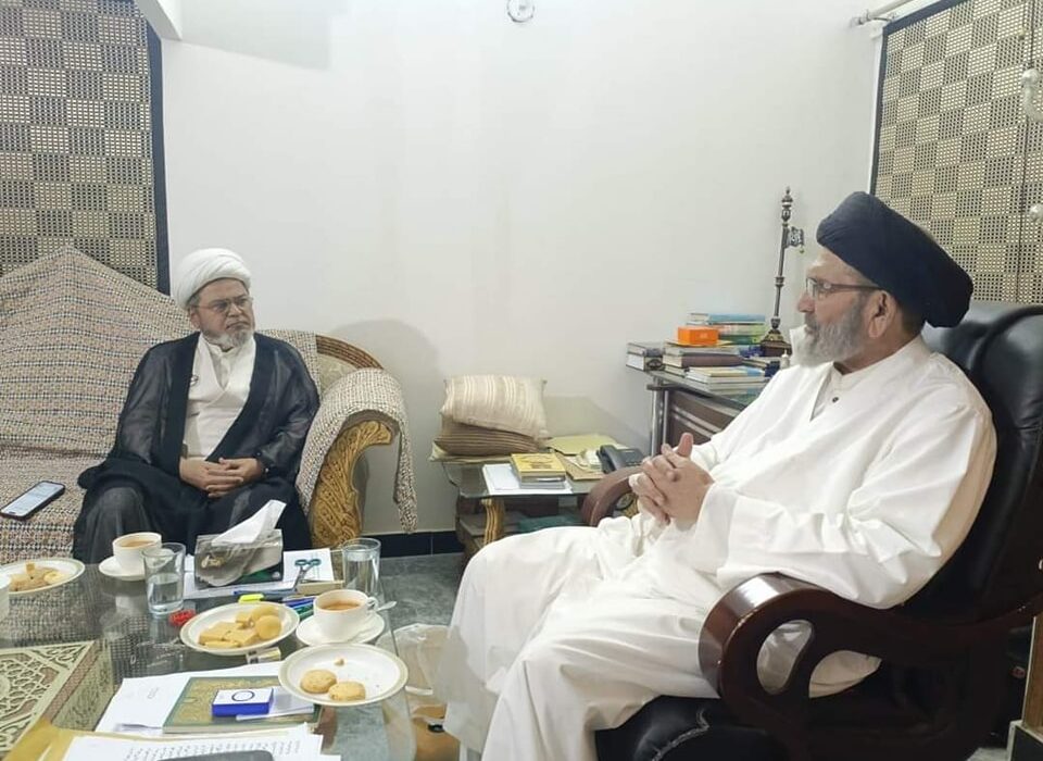 قائد ملت جعفریہ پاکستان سے سیکرٹری جنرل علامہ شبیر حسن میثمی کی اہم ملاقات‎