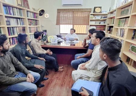 علامہ شبیر حسن میثمی سے جے ایس او پاکستان کے وفد کی ملاقات