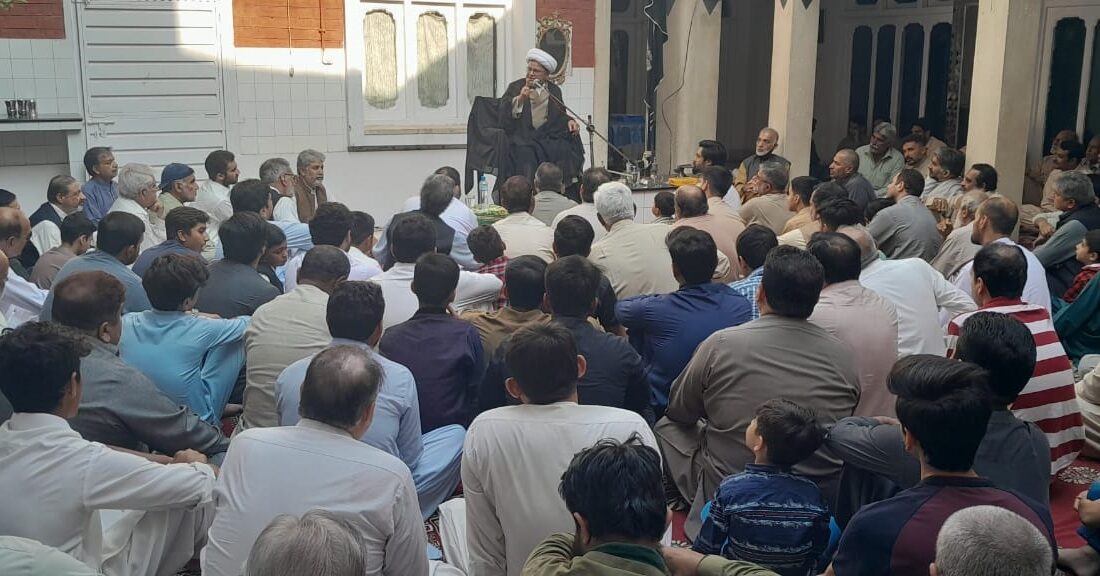 سید مقاومت کی شہادت ناقابل تلافی نقصان ہے، علامہ شبیر حسن میثمی کا پشاور میں مجلس عزا سے خطاب