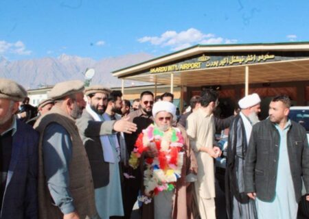 علامہ شبیر حسن میثمی گلگت بلتستان دورے پر سکردو پہنچ گئے، علماء کرام و کارکنان کیجانب سے شاندار استقبال