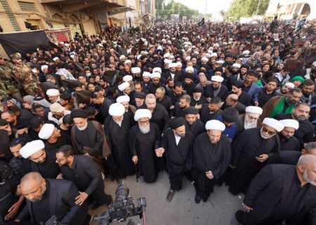 آیت اللہ العظمی حافظ بشیر حسین نجفی کی قیادت میں نجف اشرف میں جلوس عزائے فاطمیہ کا اہتمام