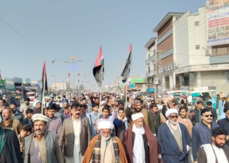 مظلومین کی حمایت اور بے حس و بے بس حکمرانوں کی نااہلی کے خلاف کوٹلی امام حسین میں احتجاجی ریلی نکالی گئی