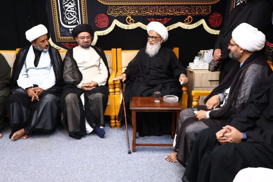 نجف اشرف میں جامعہ مخزن العلوم جعفریہ کے اساتذہ کی آیت اللہ العظمیٰ بشیر حسین نجفی سے ملاقات
