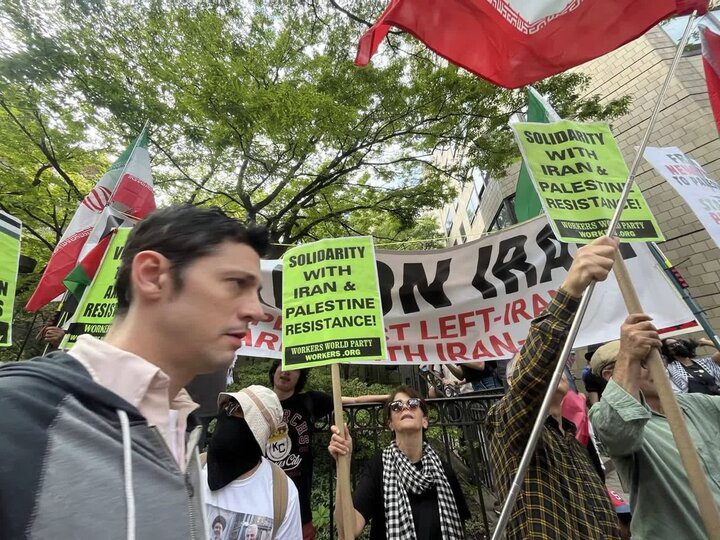 نیویارک میں امن کارکنوں کا مظاہرہ، ایران مخالف پالیسیوں کی مذمت