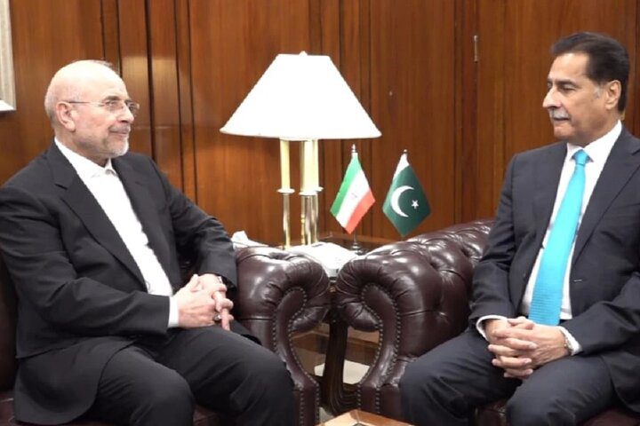 سپیکر قومی اسمبلی سردار ایاز صادق سے ایران کی مجلسِ شوریٰ کے سپیکر کی پارلیمانی وفد کے ہمراہ ملاقات